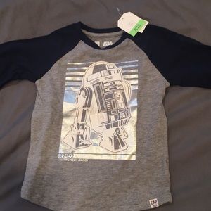 BNWT Gap R2-D2 long sleeve tee shirt size 3T